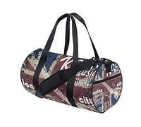 Rock Grunge Drapeau et Guitare Sac de Sport en Toile Voyage Weekender Bagage Sac à Main pour Hommes Femmes Sports et Nuit