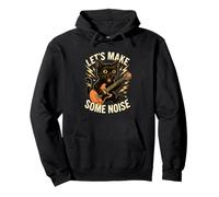 Rock Guitar Cat Funny Let's Make Some Noise Music Sweat à Capuche