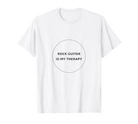 Rock Guitar is My Therapy Badge Musicien Noir T-Shirt