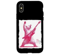 Rock Guitarist Bear Vintage Guitare électrique Cadeau Coque pour iPhone X/XS