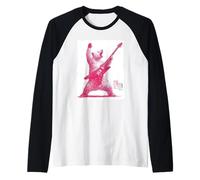 Rock Guitarist Bear Vintage Guitare électrique Cadeau Manche Raglan