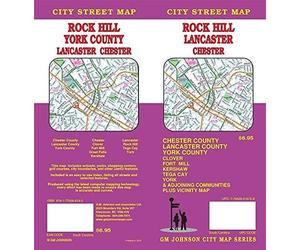 Rock Hill : Lancaster : Chester : plan des rues de la ville = Rock Hill : York County : Lancaster : Chester : plan de ville | GM Johnson