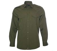 ROCK-IT Apparel Chemise à Manches Longues pour Hommes - 100% Coton - avec épaulettes - pour Le Travail et Les Loisirs - avec Fermeture à Boutons [S-5XL] Tailles régulières Vert Olive M