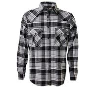 ROCK-IT Apparel® en Flanelle pour Homme Chemise Manches Longues de bûcheron à Carreaux fabriquée en Europe Colour Bleu/Rouge/Blanc 4XL