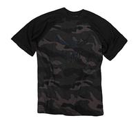 ROCK-IT Apparel® Men Black Logo Camouflage Raglan T-Shirt met korte mouwen Ronde hals 100% katoen Maten S-5XL Kleur Dark Camo 4XL