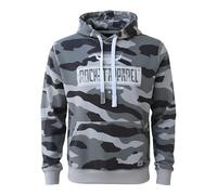 ROCK-IT Apparel Sweat à Capuche Homme Hoodie Camouflage léger en Tissu French Terry avec Logo imprimé Tailles S-5XL Coupe régulière Couleur Camouflage Gris 4XL