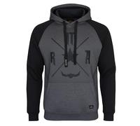 ROCK-IT Apparel Sweat à Capuche Homme, Sweat Raglan 2 Tons, Tissu Doux, qualité supérieure, Tailles S-5XL Couleur Gris XXL