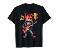 Rock It Cat Musicien avec guitare électrique T-Shirt
