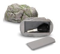 Rock Key Hider, résine gris clair cache une clé de rechange Fake Rock Rock Outdoor Secret Safe Box pour le jardin extérieur Accessoires de maison