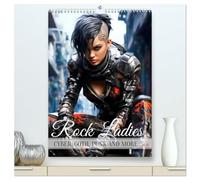 ROCK LADIES Cyber, goth, punk and more (High Quality Premium Wall Calendar 2026 DIN A2 portrait),CALVENDO 12 Month Wall Calendar: Not just music, but a lifestyle