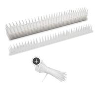 ROCK Lot de 12 Pics anti-pigeons - Répulsif contre les oiseaux avec pointes extra hautes pour balcon, clôtures et toit