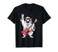 Rock Monk Guitariste électrique Kawaii Anime Cartoon Performer T-Shirt