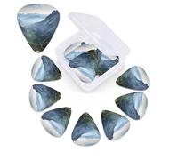 Rock Mountain Lot de 12 médiators en celluloïd, 3 épaisseurs différentes, pour basse, guitare électrique, acoustique, ukulélé, cadeau pour homme et femme (0,46 mm, 0,71 mm, 0,96 mm)