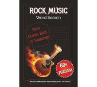 Rock Music and Heavy Metal Word Search: Word Searches with Easy to Read Print Featuring Themes and Names from Rock, Hard Rock, Heavy Metal and ... Gift for Vacations, Holidays and Free Times.
