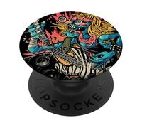 Rock Music Guitare Vintage Rock Music Old School Musique PopSockets PopGrip Adhésif