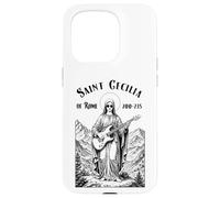 Rock Music Patron Saint Cecilia Guitare électrique Guitariste Coque pour iPhone 15 Pro