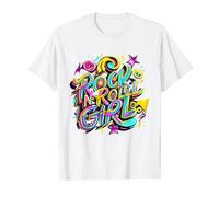 Rock N Roll Costume moderne pour fille Graffiti Rock Music T-Shirt