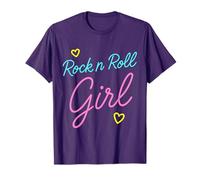 Rock n Roll Girl Hearts Halloween Violet T-Shirt