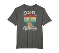 Rock n Roll Grandpa Vintage Guitar Player Music Lover T-Shirt