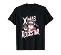 Rock n Roll Père Noël Rockstar Noël T-Shirt Graphique avec Valeur