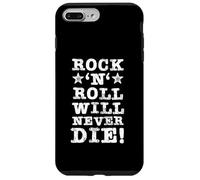 Rock N Roll Will Never Die Rock Heavy Metal Music Vintage Coque pour iPhone 7 Plus/8 Plus