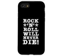 Rock N Roll Will Never Die Rock Heavy Metal Music Vintage Coque pour iPhone SE (2020) / 7/8