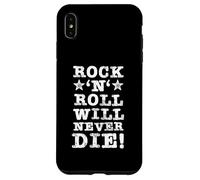 Rock N Roll Will Never Die Rock Heavy Metal Music Vintage Coque pour iPhone XS Max