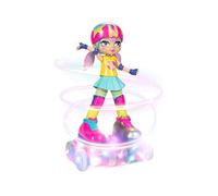 Rock N Rollerskate Rainbow Riley Poupée de Patin à roulettes Lumineuse télécommandée Joue de la Musique et des Patins, pour Enfants de 3 Ans et Plus, 30,5 x 12,7 x 30,5 cm
