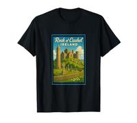 Rock of Cashel Irlande Vintage Voyage Souvenir Art Graphique T-Shirt