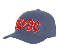AC/DC Casquette Rock Off Baseball – Logo rouge – Denim bleu