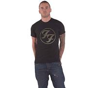Rock Off Foo Fighters T Shirt FF Hi-Build Band Logo Nouveau Officiel Unisex Noir Size L
