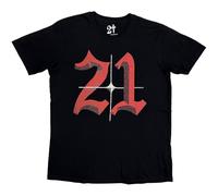 Rock Off officially licensed products 21 Savage 'Death Before Dishonor Daggers' (Noir) T-Shirt, Noir , S