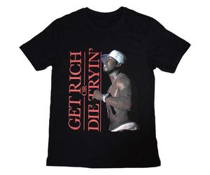 Rock Off officially licensed products 50 Cent Get Rich Logo T Shirt