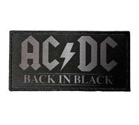 Rock Off officially licensed products Ac/Dc Back In Noir Woven Patch Size Accessory Size