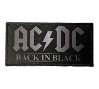 Rock Off officially licensed products Ac/Dc Back In Noir Woven Patch Size One Size