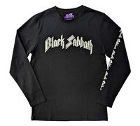Rock Off officially licensed products Black Sabbath T Shirt The End Mushroom Cloud Officiel Unisex Noir Long Sleeve Size L