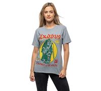 Rock Off officially licensed products Bob Marley T Shirt 1977 Tour Nouveau Officiel Homme Gris Dye Wash Size XL