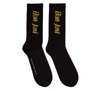 Rock Off officially licensed products Bon Jovi Jaune Band Logo Terry Chaussettes Size One Size