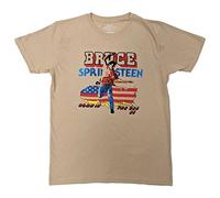 Rock Off officially licensed products Bruce Springsteen T Shirt Born in The USA 85 Nouveau Officiel Unisex Sand Size L