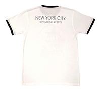 Rock Off officially licensed products Bruce Springsteen Unisex Ringer T-Shirt: NYC (Blanc) (Back Print) Size L