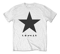 Rock Off officially licensed products David Bowie Blackstar on White Officiel T-Shirt Hommes Unisexe (Large)