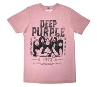 Rock Off officially licensed products Deep Purple 1972 Concert Stone Wash T Shirt Size L