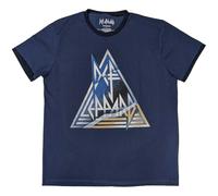 Rock Off officially licensed products Def Leppard Triangle Logo Ringer T Shirt Size M