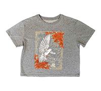 Rock Off officially licensed products Fleetwood Mac Crop Top T Shirt Dove Band Logo Nouveau Officiel Femme Gris Size S