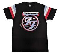 Rock Off officially licensed products Foo Fighters Ringer T Shirt Comet Tricolour Logo Nouveau Officiel Unisex Noir Size XL