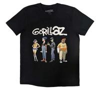 Rock Off officially licensed products Gorillaz Spray Logo Group T Shirt Size L