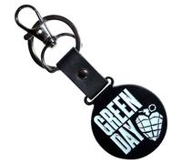 Rock Off officially licensed products Green Day Stacked Logo And Grenade Circle Keychain Size One Size