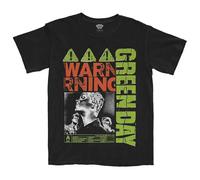 Rock Off officially licensed products Green Day Warning Band Logo T Shirt Size XL