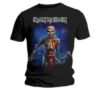 Rock Off officially licensed products Iron Maiden Axe Eddie Book of Souls European Tour T Shirt Size M