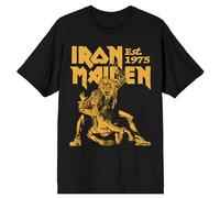 Rock Off officially licensed products Iron Maiden Est 1975 Claw Jaune Graphic T Shirt Size XL